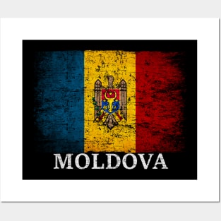 Moldova Flag Gift Women Men Children Moldova Vintage Posters and Art